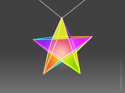 Season of Light flat illustration lantern light myanmar star vector