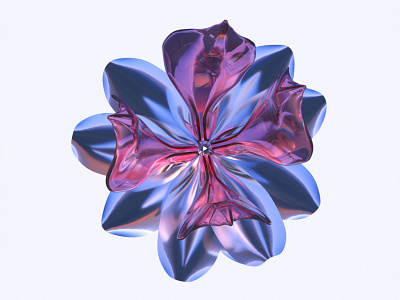 Change of season 3d art animation blue c4d cinema4d digital art flower glass metallic mograph motion octane procedural violet