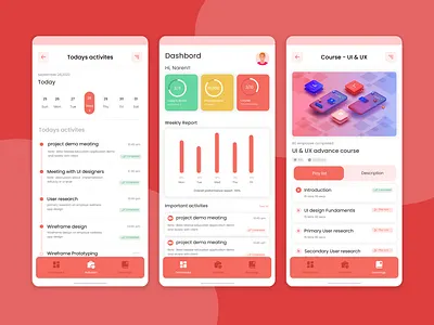 Employee wellness app branding graphic design ui