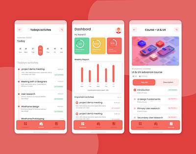 Employee wellness app branding graphic design ui