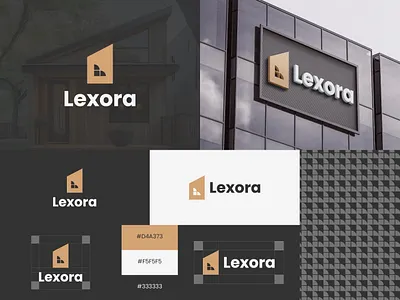 Lexora Exterior – Logo & Identity Design architecture logo brand identity branding creative logo exterior logo home logo interior logo logo logo brandign logotype modern branding modern logo realestate logo rofe smart home logo visual identity