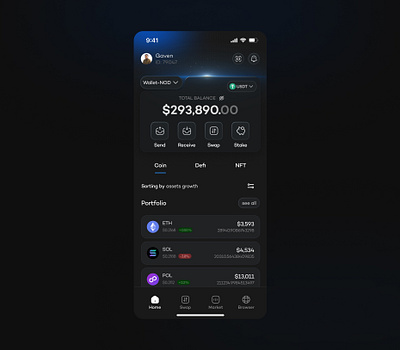 Web 3 Wallet exploration application dapp mobileapp ui uidesign ux uxdesign web3 web3wallet