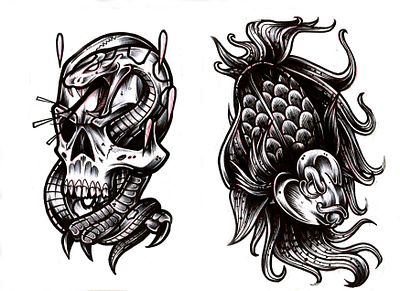 Danger X Float On art artwork design drawing illustration inking inks line art logo print sketch sketchbook sketching tattoo art tattoo design