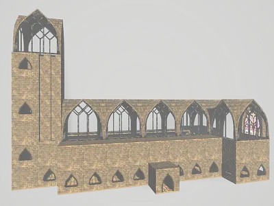 Church Building Outer View 3d blender 3d building cg art church concept art design digital 3d environment exterior game art game asset graphic design photoshop real time real time render roof
