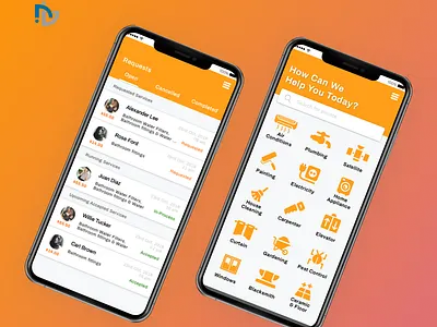 handyman app design app app design app ui appui branding design illustration logo ui uiux