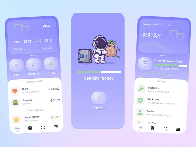 Mobile bank app bank banking app design e wallet figma finance finance app graphic design illustration logo mobile transfer ui