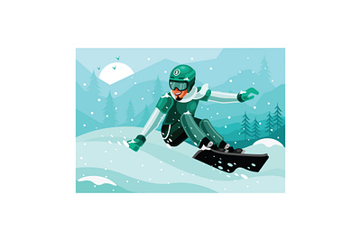 Snowboarder Winter Illustration athlete