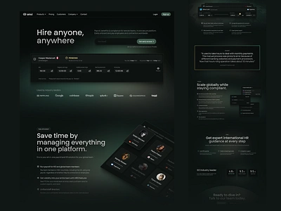 Envi - Talent Acquisition SaaS Landing Page acquisition brand business clean cool dashboard design gradient green hire hiring hr landing page manager saas software talent tool ui web design