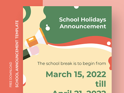 School Holiday Announcement Free Google Docs Template academy announcement announcements college doc docs document google high holiday ms preschool print printing school template templates vacation word
