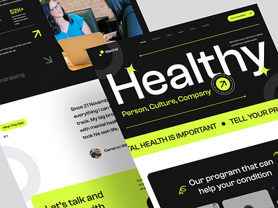 Menhel - Mental Health Consulting Website clean clear design fun health landing page layout mental health modern ui uidesign uiux uiweb ux web web design website