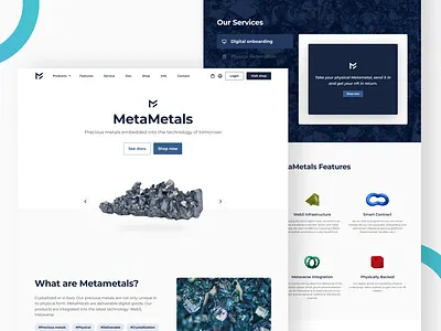 MetaMetals - Landing page 3d landingpage nft productdesign uidesign uiux webdesign weblanding