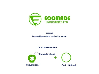 Ecomade Industries LTD branding graphic design logo