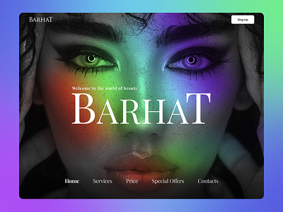 BarhaT beauty branding character design cosmetic femal glamour graphic design hair hairdresser interface makeup salon service skincare trendy ui ux web wellness woman