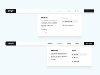 Dimply Mega Nav design mega megnav menu nav navigation responsive ui ux website