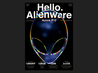 CB Design PC-124 3d 3dposter abstract alienware c4d cinema4d dailyposter keyvisual kv layout poster posterdesign typography