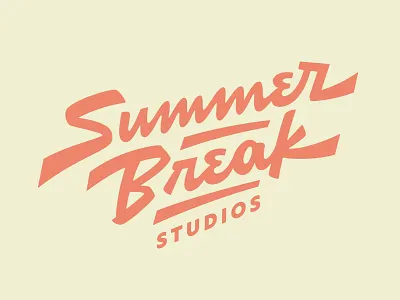 Summer Break Studios Identity agency logo brand design brand identity branding lettering ligature logo logotype nostalgic script script logotype studios summer summer break type typography wells wells collins wordmark wordmark logo