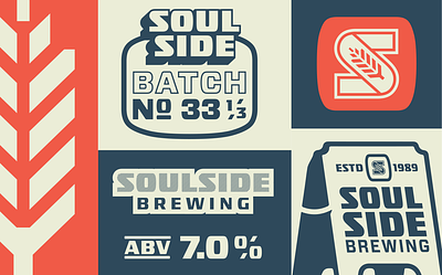 Batch No 33 1/3 beer branding brew logo type typography vector