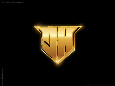 MONOGRAM 3D GOLD LOGO DESIGN branding design ecommerce gold logo hj logo jh logo logo logo design logo designer