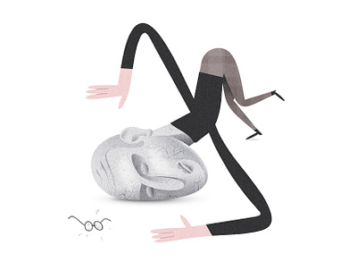 Migraine adobe photoshop autumn branding character design funny head headache il illustration migraine mood