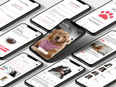 Little Paws Mobile App animals app design branding design mobile app mobile design mobile ui pets ui