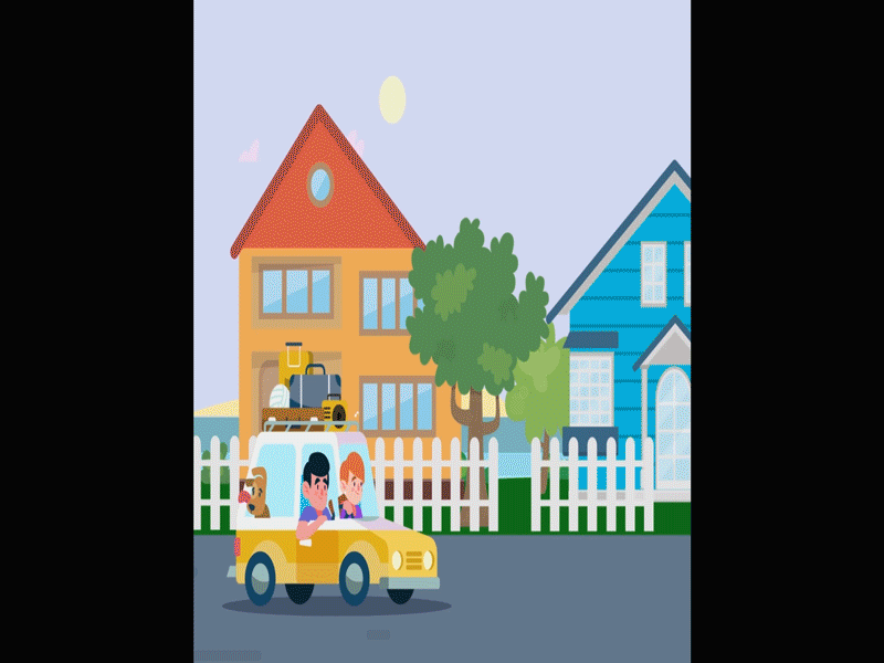 Happy journey 2d animation animation