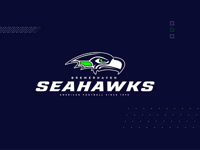 Bremerhaven Seahawks american americanfootball brand branding bremerhaven clean design flat football germany graphic design icon identity illustration lettering logo minimal nfl type typography