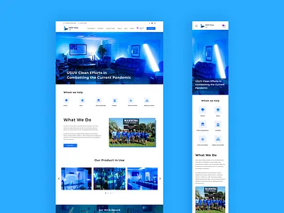 USUV Clean - Web Re-Design bacteria light covid protection ecommerce germ ight germ protection website lights ui uv protection web design