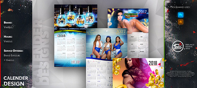 Champion Gaming, Exclusiv Beverages, JPPC Calender Design calender design graphic design marketing