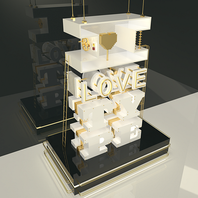 Love Type 3d 3d design 3d type type type art typography