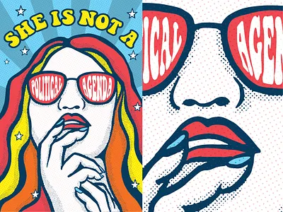 She is NOT a Political Agenda design illustration political politics poster procreate sketch vector women womens rights