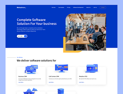 Web page. Tech Software Service Company design landing landing page site software tech ui uiux web web page