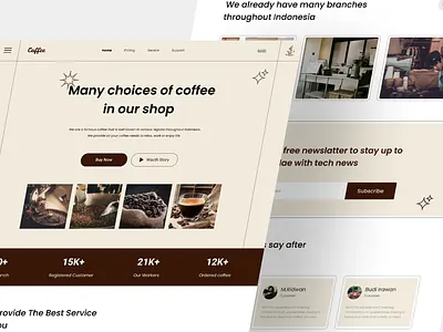 LandingPage Coffee branding clean coffee cool graphic design landingpage modern simple ui website