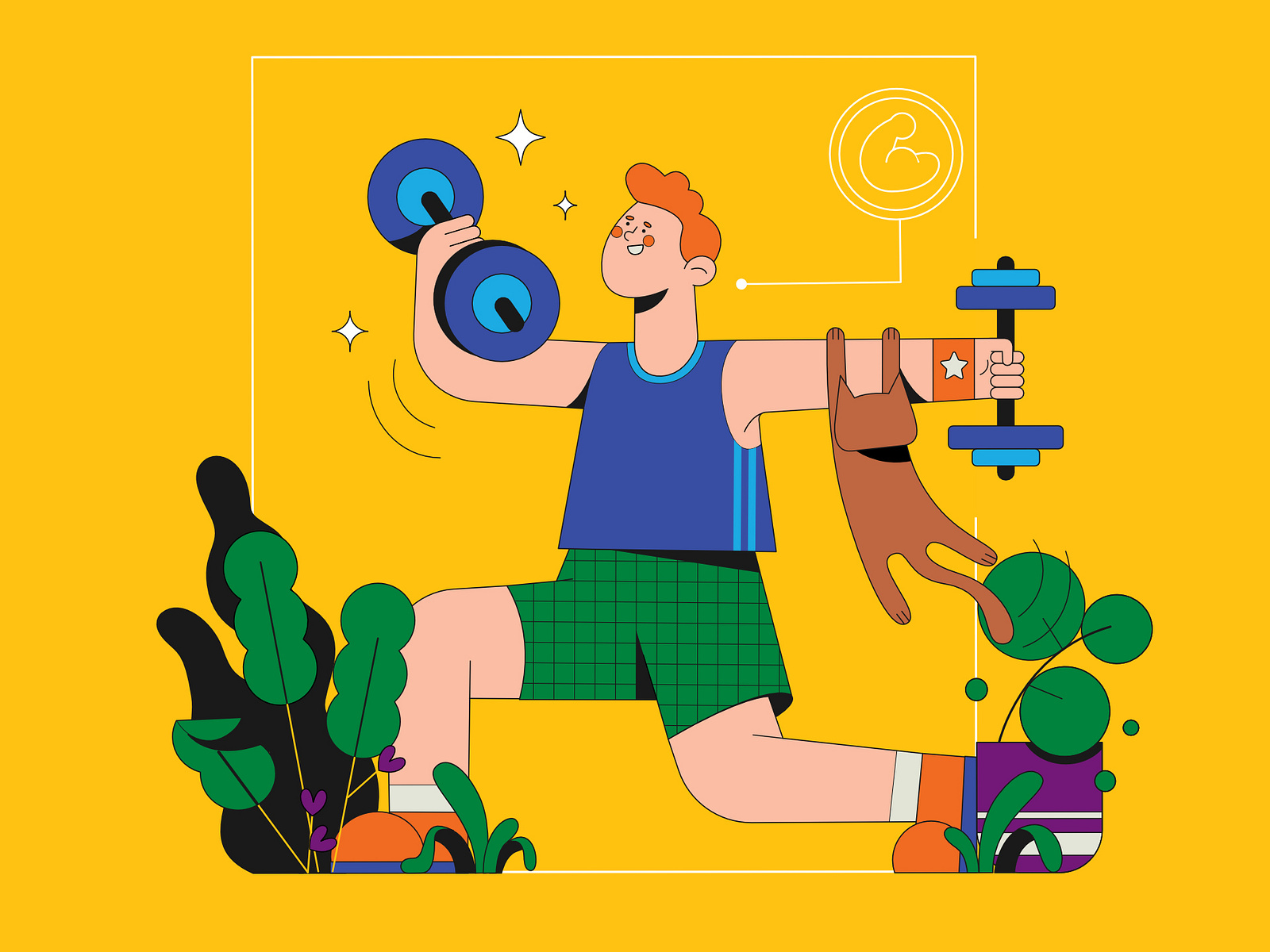 Fitness by Felic Illustration for Felic Art on Dribbble