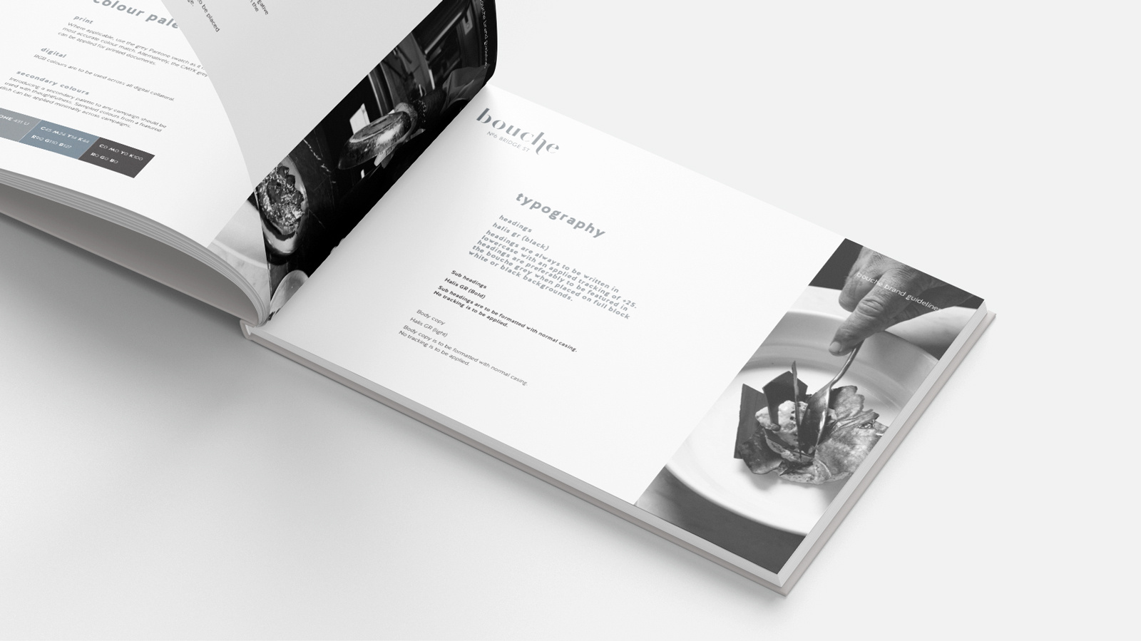 Bouche finedining graphic design restaurant styleguide sydneyeats