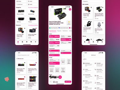 MicroComponents App Concept 2022 behance clean components design dribbble figma minimal pc pc build simple ui uiux ux