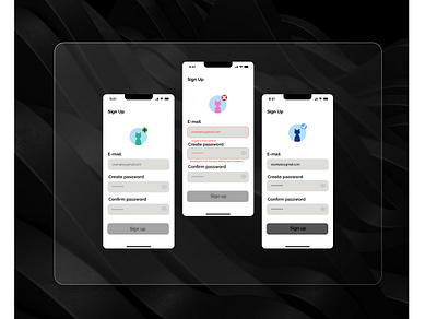 Mobile App - Sign Up app mobile uiux