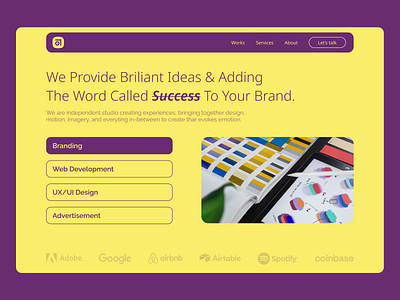 Digital Agency Landing Page 2d 3d agency landingpage modern startup typography ui uiux ux web design website