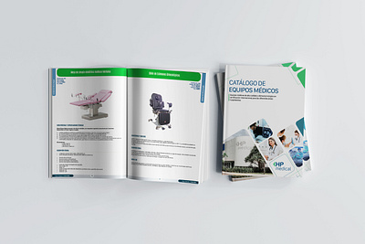 Medical Supplies and Equipment Catalog | HP Medical book branding catalog graphic design ilustrator magazine