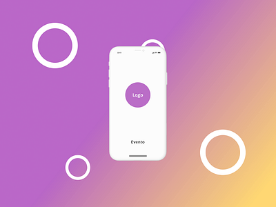 Ios splash screen-Evento(event organising app) app branding design ui ux
