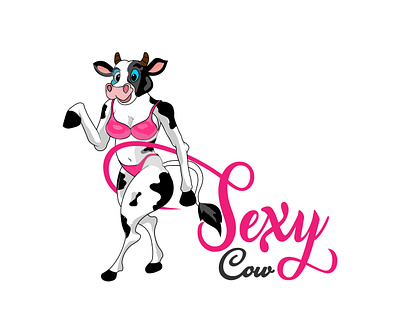 Sexycow Logo Design animal animal shop brand identity branding company cows creative design firm flat design graphic design identity logo logo design logos typography vector