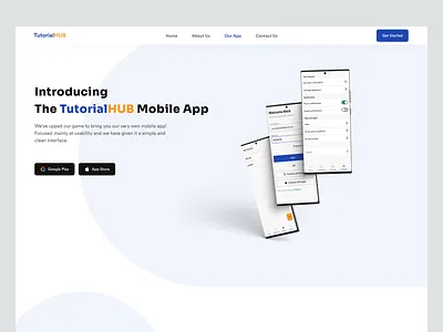 Site section for the Mobile App design ui ux web
