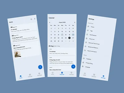Musings - A journal keeping application app design ui ux