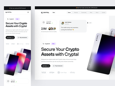 Crypto Card Landing Page