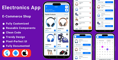 Electronics eCommerce App Flutter Ui Kit | Flutter Template flutter template flutter ui kit template ui ui kit