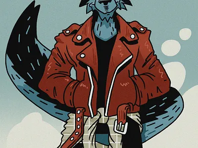 Macwolf Mefisto character comic drawing furry illustration pahito