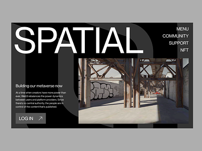 Spatial Landing art gallery design gallery graphic design layout nfts responsive spatial ui uiux web web 3 web design