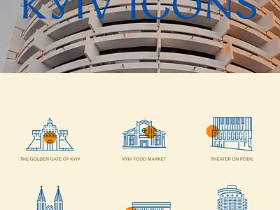 Kyiv Icons architecture art artwork design icon illustration illustrator logo ui uiillustration vector