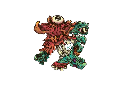 Font Art artwork creature design fancy font graphic design illustration japanese logo manga monster popart typo typography urban