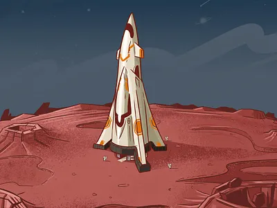 Spaceship I conceptart drawing illustration pahito photoshop space spaceship