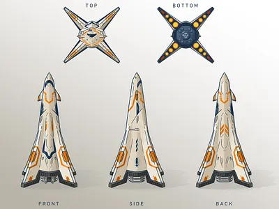 Spaceship II conceptart drawing illustration pahito spaceship